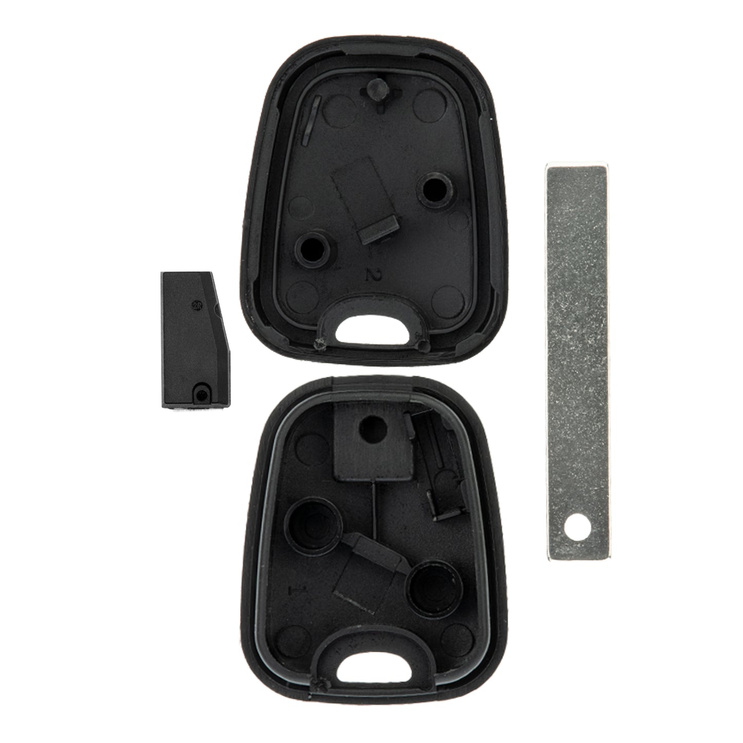 MT-KEY Auto Zünd Schlüssel Rohling HU83 + ID46 Transponder Wegfahrsperre kompatibel mit Citroen C5 01-17 Citroen C4 Picasso C8 C-Elysee Dispatch Jumpy II