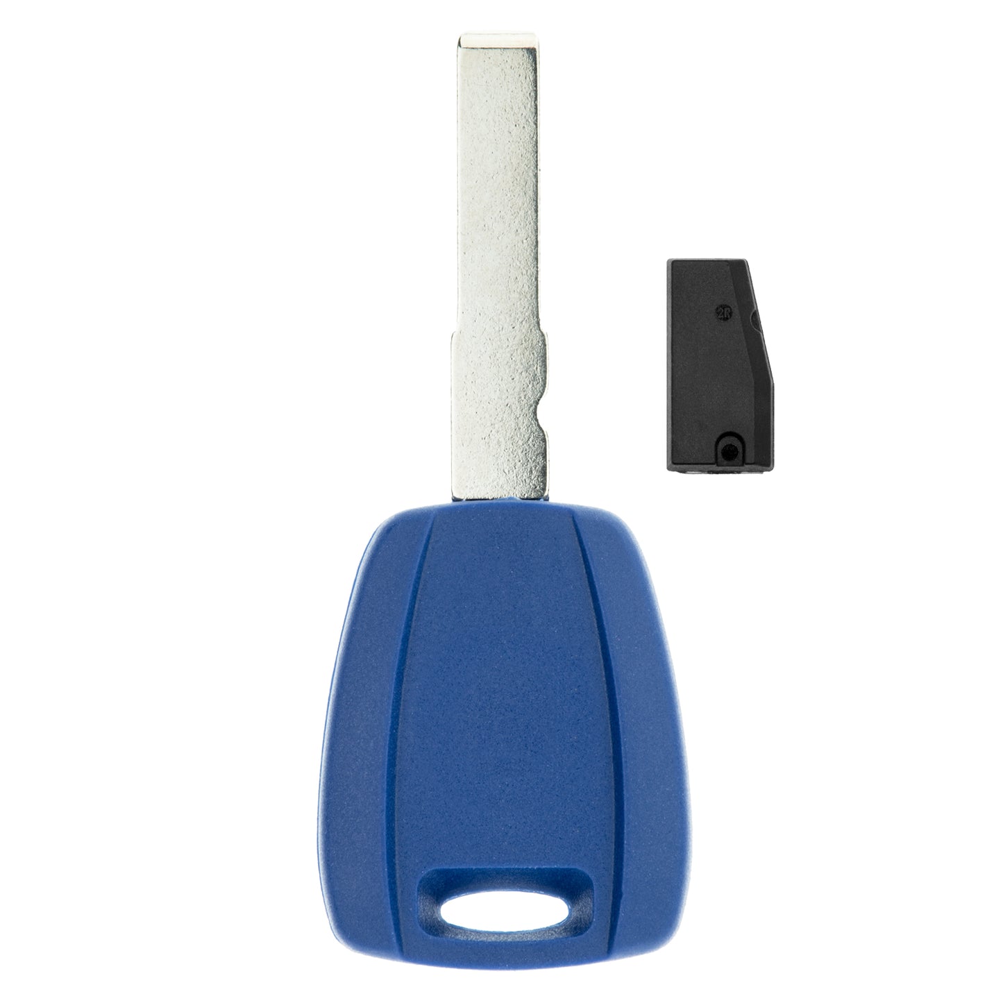 Zünd Schlüssel Rohling Blau + ID46 Transponder kompatibel mit Abarth 500 Alfa Romeo 156 932 156 166 Brera Mito Spider VI 939 Citroen Jumper II 250 Nemo Fiat Doblo Panda II 169 Ford Ka II Iveco Daily V