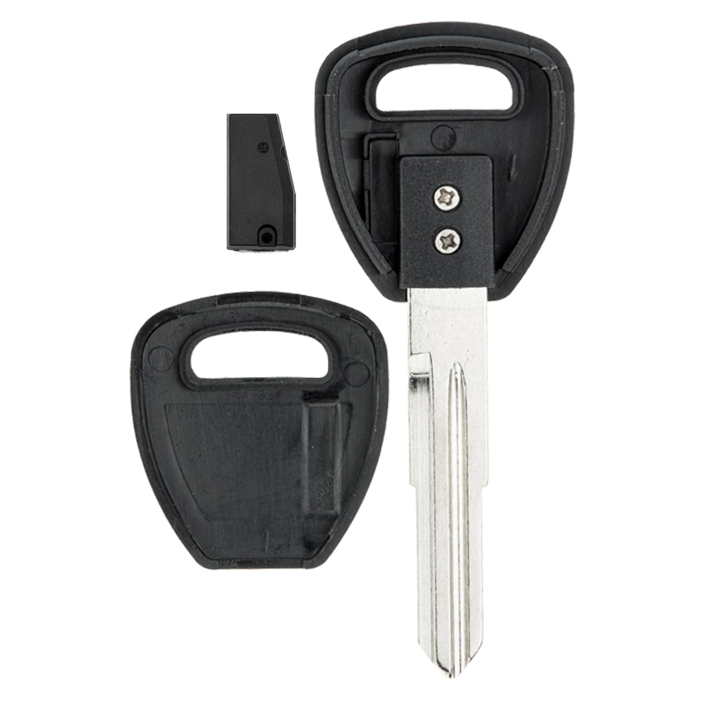 MT-KEY Auto Zünd Schlüssel Rohling HON58R + ID46 Transponder Wegfahrsperre kompatibel mit Honda Gold Wing Ab 01