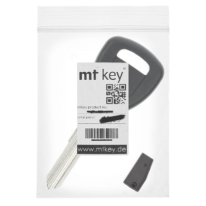 MT-KEY Auto Zünd Schlüssel Rohling HON58R + ID46 Transponder Wegfahrsperre kompatibel mit Honda Gold Wing Ab 01