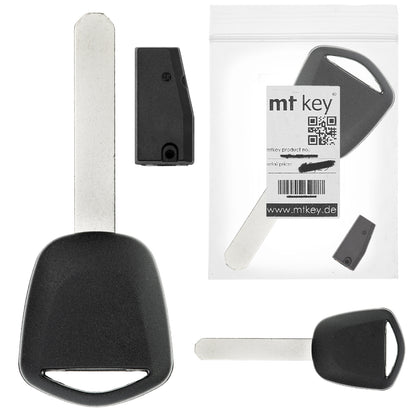 MT-KEY Auto Zünd Schlüssel Rohling HON66 + ID46 Transponder Wegfahrsperre kompatibel mit Acura Csx 06-11 Mdx 07-13 Rdx 07-12 Tl Ab 07 Tsx Ab 07 ZDX 10-12