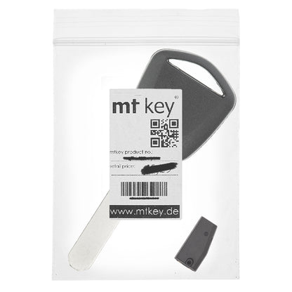 MT-KEY Auto Zünd Schlüssel Rohling HON66 + ID46 Transponder Wegfahrsperre kompatibel mit Acura Csx 06-11 Mdx 07-13 Rdx 07-12 Tl Ab 07 Tsx Ab 07 ZDX 10-12