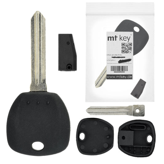 MT-KEY Auto Zünd Schlüssel Rohling HYN14R + ID46 Transponder Wegfahrsperre kompatibel mit Hyundai Tucson II El 09-15