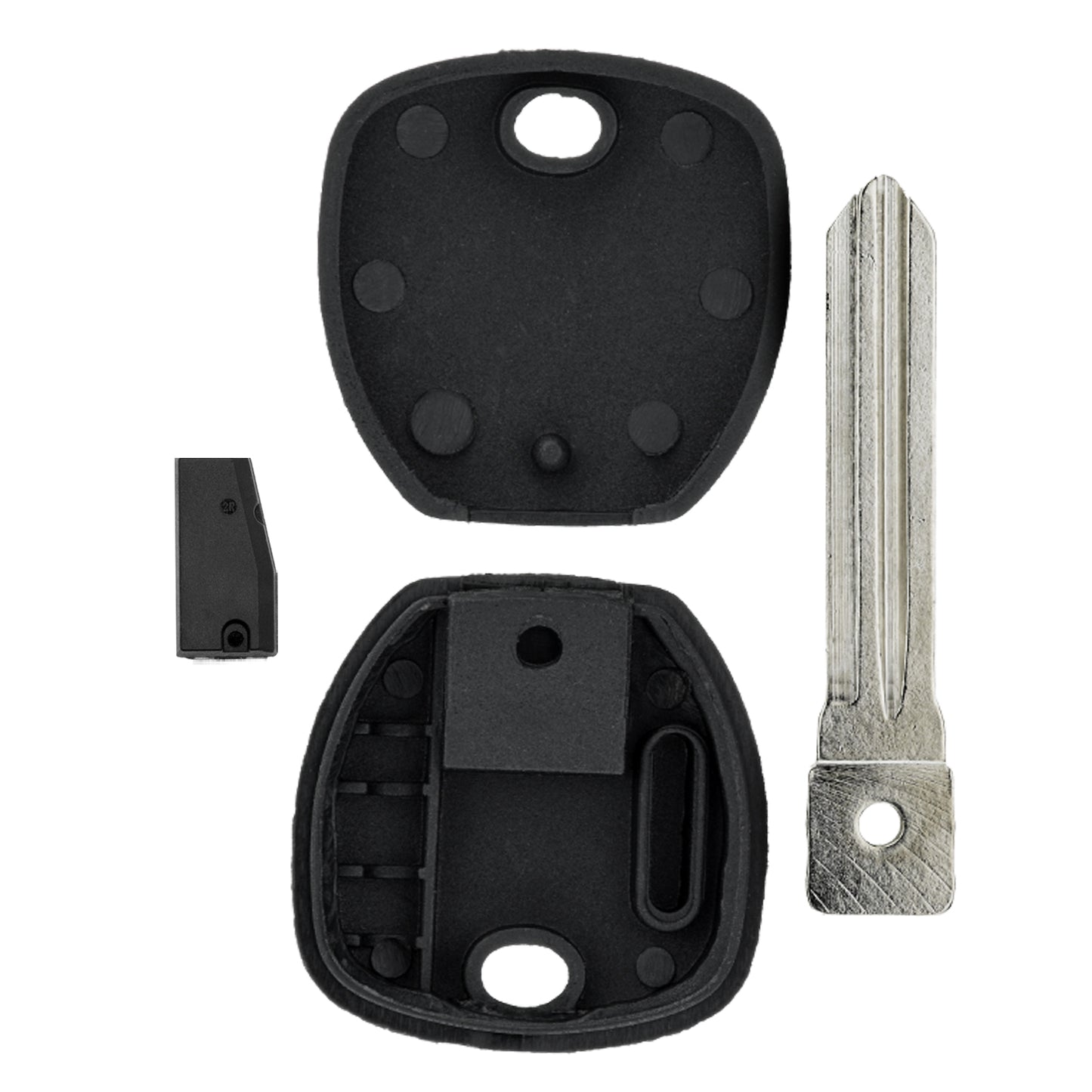 MT-KEY Auto Zünd Schlüssel Rohling HYN14R + ID46 Transponder Wegfahrsperre kompatibel mit Hyundai Tucson II El 09-15