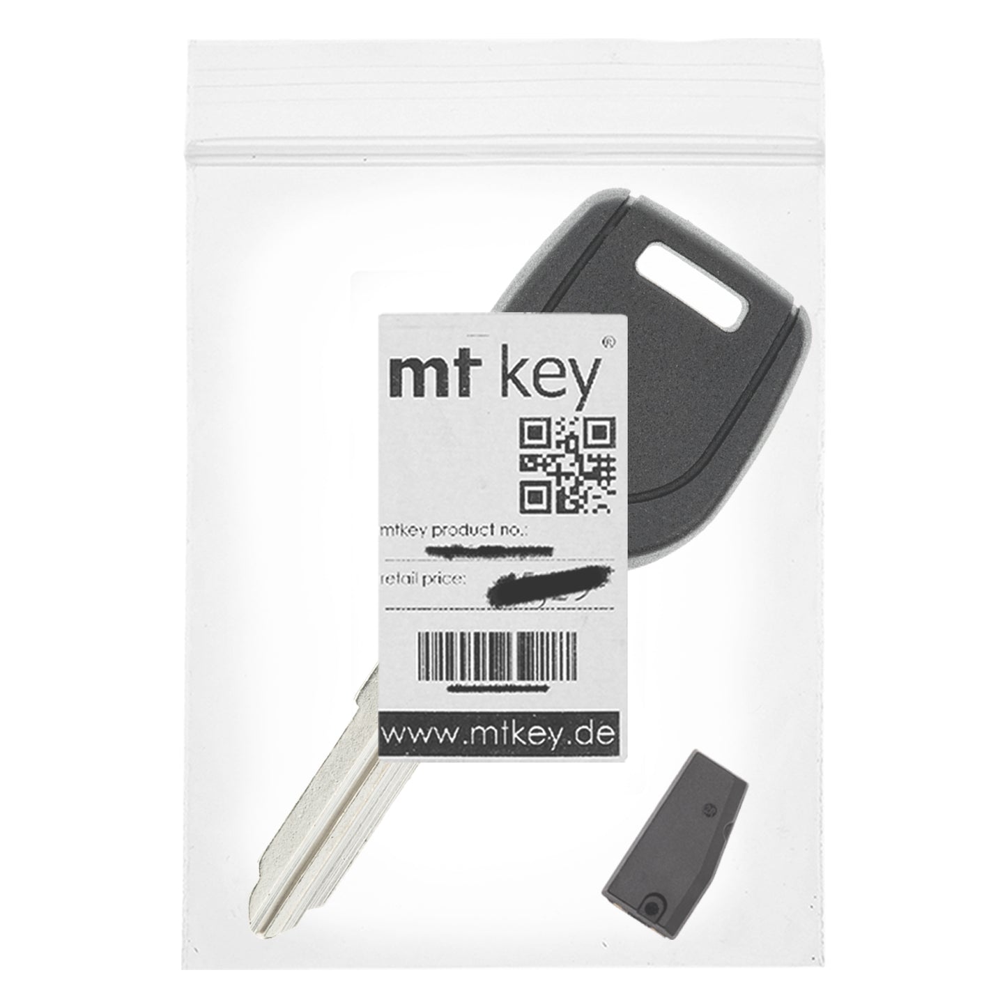 MT-KEY Auto Zünd Schlüssel Rohling MIT8 + ID46 Transponder Wegfahrsperre kompatibel mit Mitsubishi L200 IV Ka/Kb 06-16 Montero 06-15 NatIVa 08-14 Pajero IV V80/V90 07-15 Triton 06-15
