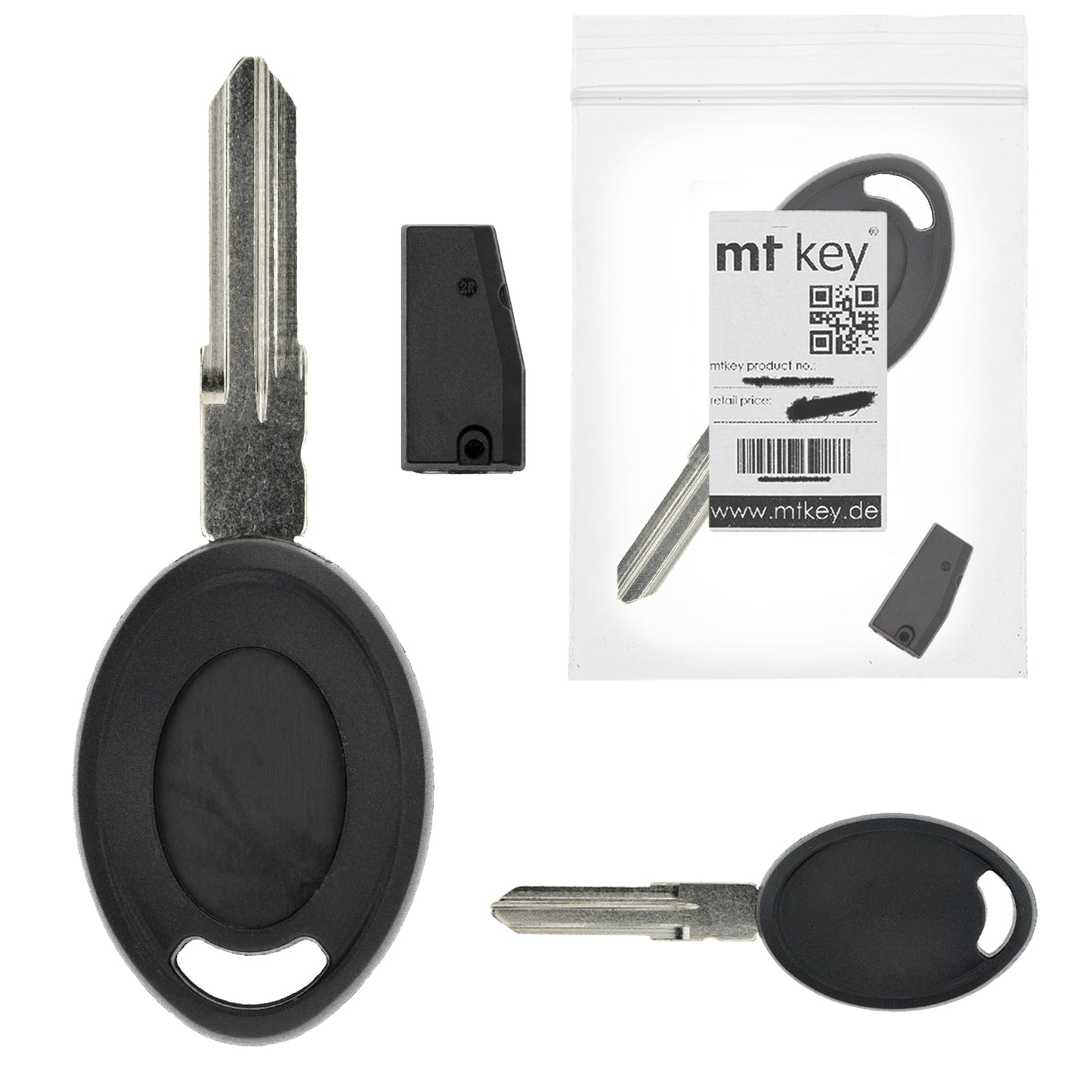 MT-KEY Auto Zünd Schlüssel Rohling TAT1 + ID46 Transponder Wegfahrsperre kompatibel mit Tata Aria Ab 10 Indica Ab 08 Indigo Ab 08 Manza Ab 09