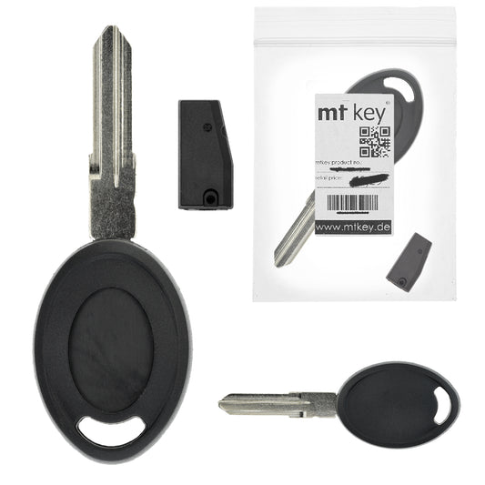 MT-KEY Auto Zünd Schlüssel Rohling TAT1 + ID46 Transponder Wegfahrsperre kompatibel mit Tata Aria Ab 10 Indica Ab 08 Indigo Ab 08 Manza Ab 09