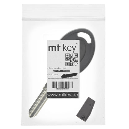 MT-KEY Auto Zünd Schlüssel Rohling TAT1 + ID46 Transponder Wegfahrsperre kompatibel mit Tata Aria Ab 10 Indica Ab 08 Indigo Ab 08 Manza Ab 09