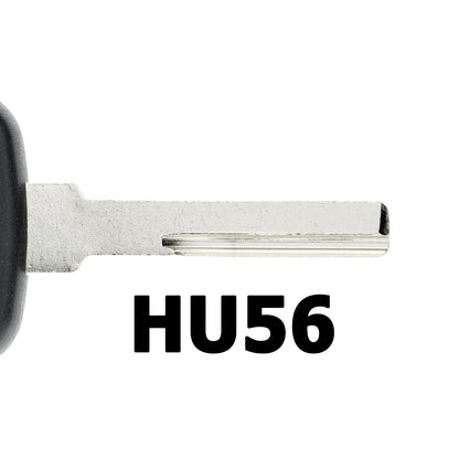 MT-KEY Auto Zünd Schlüssel Rohling HU56 + ID46 Transponder Wegfahrsperre kompatibel mit Mitsubishi Colt VI Z30 04-12 Smart Forfour I W454 04-06