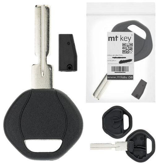 MT-KEY Auto Zünd Schlüssel Rohling HU58 + ID46 Transponder kompatibel mit Bmw 3er E46 99-06 7er E38 99-01 7er E65 E66 E67 01-04 7er E65 E66 E67 04-08 Z4 E85 E86 02-08 Z4 E89 09-16 Z8 E52 00-03