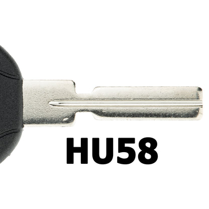 MT-KEY Auto Zünd Schlüssel Rohling HU58 + ID46 Transponder kompatibel mit Bmw 3er E46 99-06 7er E38 99-01 7er E65 E66 E67 01-04 7er E65 E66 E67 04-08 Z4 E85 E86 02-08 Z4 E89 09-16 Z8 E52 00-03