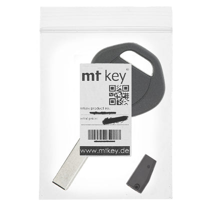 MT-KEY Auto Zünd Schlüssel Rohling HU92 + ID46 Transponder Wegfahrsperre kompatibel mit Bmw 1er E81 E82 E87 E88 04-06 6er E63 E64 04-06