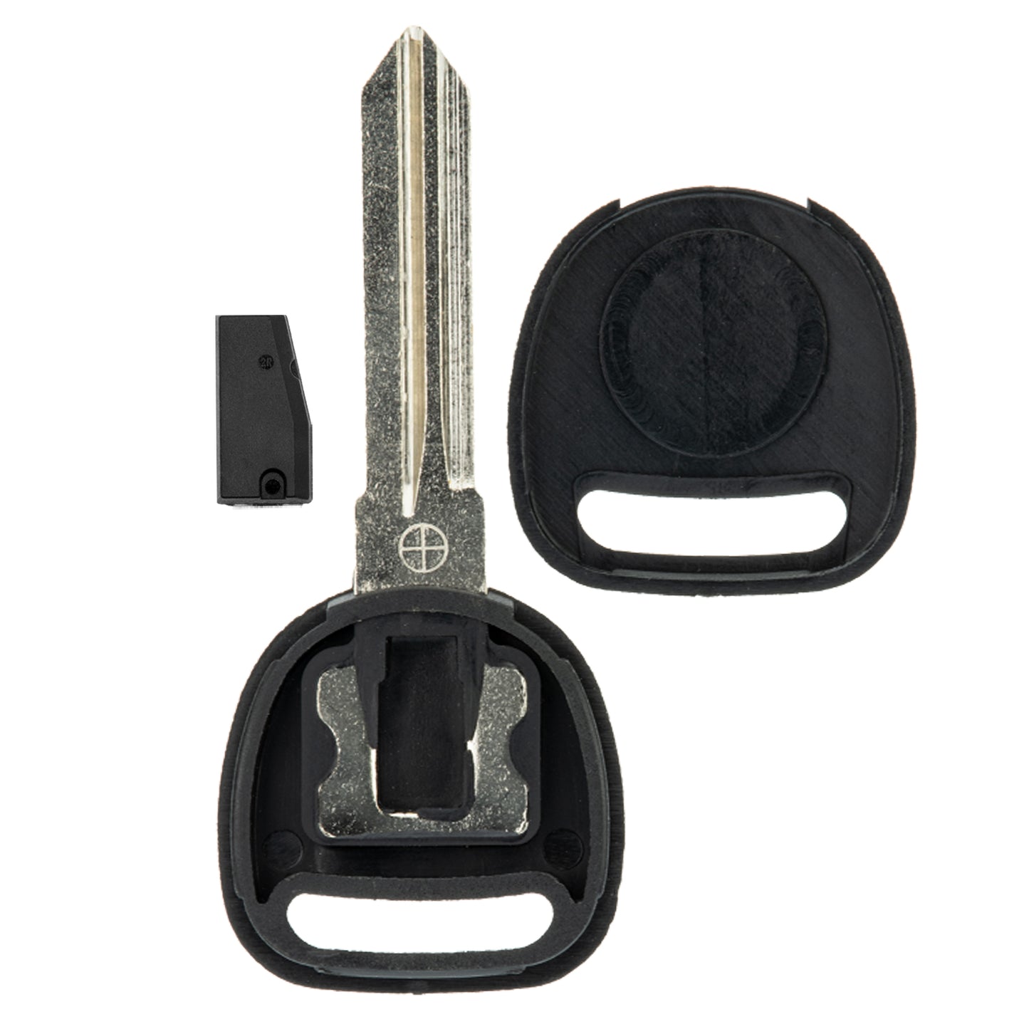 MT-KEY Auto Zünd Schlüssel Rohling B111 + ID46 Transponder Wegfahrsperre kompatibel mit Chevrolet Express 08-19 HHR 05-11 Impala 06-14 Silverado 07-13 Suburban 07-14 Tahoe 07-14 Trailblazer 06-09