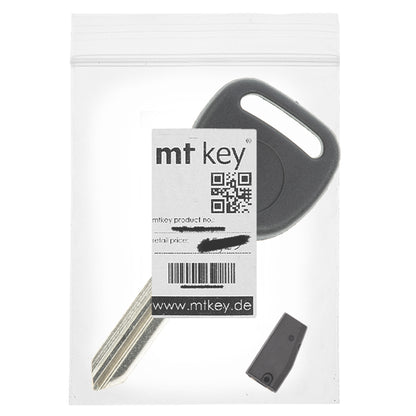 MT-KEY Auto Zünd Schlüssel Rohling B111 + ID46 Transponder Wegfahrsperre kompatibel mit Chevrolet Express 08-19 HHR 05-11 Impala 06-14 Silverado 07-13 Suburban 07-14 Tahoe 07-14 Trailblazer 06-09