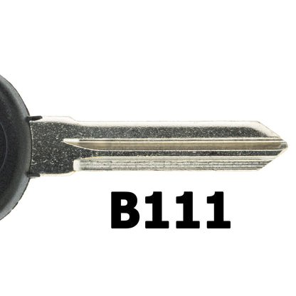 MT-KEY Auto Zünd Schlüssel Rohling B111 + ID46 Transponder Wegfahrsperre kompatibel mit Chevrolet Express 08-19 HHR 05-11 Impala 06-14 Silverado 07-13 Suburban 07-14 Tahoe 07-14 Trailblazer 06-09