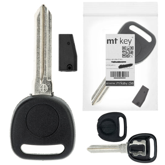MT-KEY Auto Zünd Schlüssel Rohling CY24 + ID46 Transponder Wegfahrsperre kompatibel mit Dodge Caravan 04-07