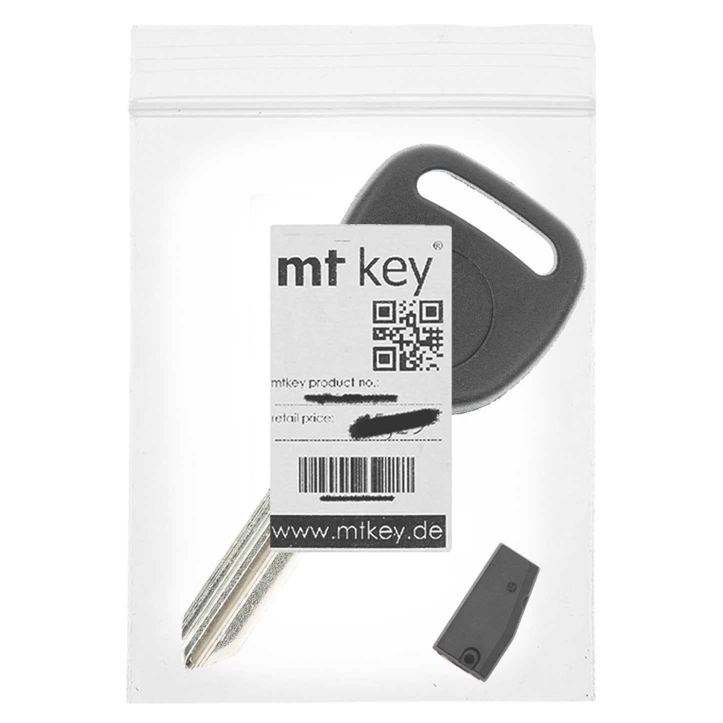 MT-KEY Auto Zünd Schlüssel Rohling CY24 + ID46 Transponder Wegfahrsperre kompatibel mit Dodge Caravan 04-07
