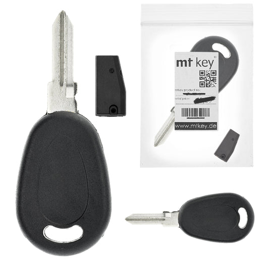 MT-KEY Auto Zünd Schlüssel Rohling GT10B + ID46 Transponder Wegfahrsperre kompatibel mit IVeco Eurostar 98-02