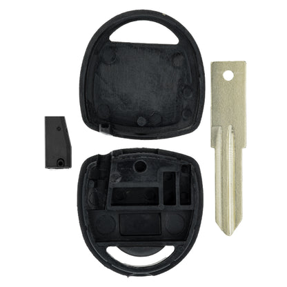 Auto Zünd Schlüssel Rohling HU46 + ID40 Transponder Wegfahrsperre kompatibel mit Opel Astra G 98-04 Combo III 01-11 Speedster 01-05 Tigra A 99-02 Vectra B 99-02 Zafira A 01-05 Omega 99-03 Corsa C -06