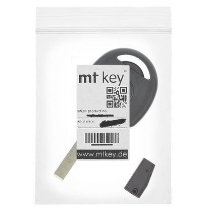 MT-KEY Auto Zünd Schlüssel Rohling HU100 + ID40 Transponder Wegfahrsperre kompatibel mit Chevrolet Astra 00-07 Opel Agila A 04-08 Meriva A 03-10 Tigra B 04-09 Corsa C 00-06