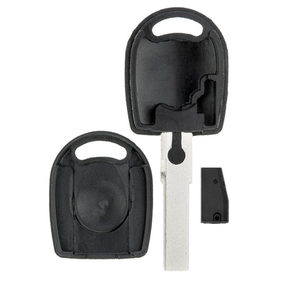 MT-KEY Zünd Schlüssel Rohling HU66 + ID42 Transponder kompatibel mit Ford Galaxy I 98-00 Seat Alhambra I Arosa -01 Cordoba I -02 Ibiza II 6K -02 VW Golf III Cabrio 1H Lupo 98-00 Polo 6N 99-01 Sharan I