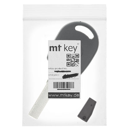 MT-KEY Zünd Schlüssel Rohling HU66 + ID42 Transponder kompatibel mit Ford Galaxy I 98-00 Seat Alhambra I Arosa -01 Cordoba I -02 Ibiza II 6K -02 VW Golf III Cabrio 1H Lupo 98-00 Polo 6N 99-01 Sharan I