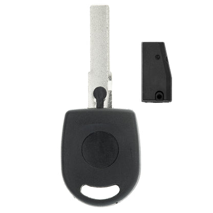 MT-KEY Zünd Schlüssel Rohling HU66 + ID42 Transponder kompatibel mit Ford Galaxy I 98-00 Seat Alhambra I Arosa -01 Cordoba I -02 Ibiza II 6K -02 VW Golf III Cabrio 1H Lupo 98-00 Polo 6N 99-01 Sharan I