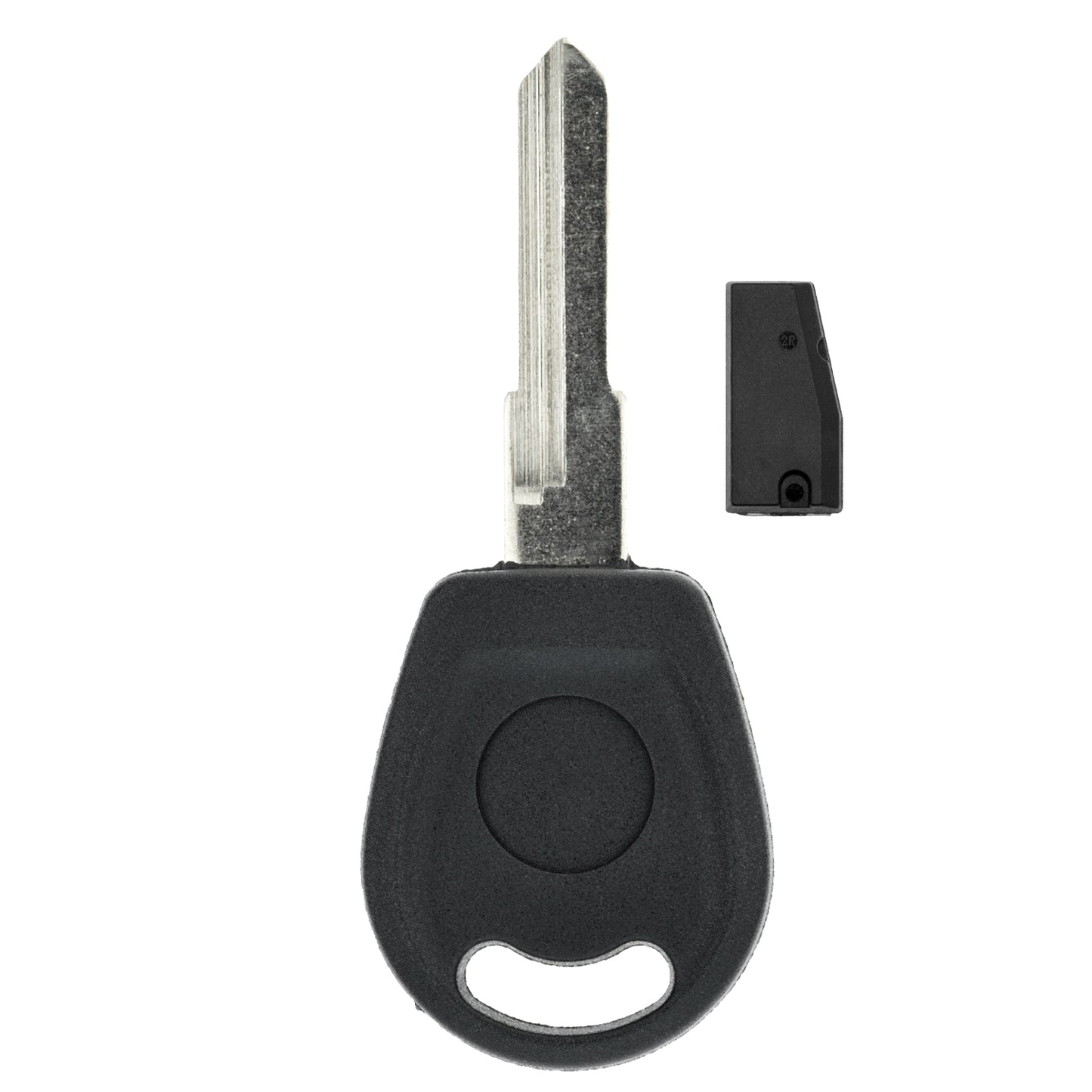 MT-KEY Auto Zünd Schlüssel Rohling HU49 + ID42 Transponder Wegfahrsperre kompatibel mit Vw Caddy II 9Kv 98-00 T4 Transporter 7D 98-01
