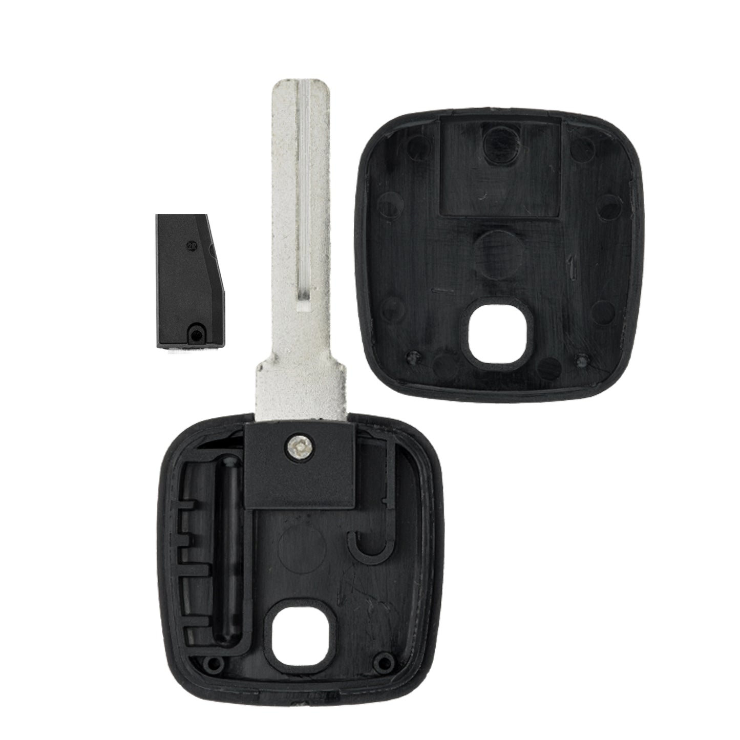 MT-KEY Auto Zünd Schlüssel Rohling NE66 + ID44 4M Transponder Wegfahrsperre kompatibel mit Volvo S80 I Ts 98-00 V70 P80 98-00