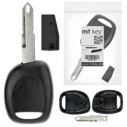 Auto Schlüssel ROHLING + TRANSPONDER kompatibel mit PEUGEOT 206 BIS MODPF 1998-2003
