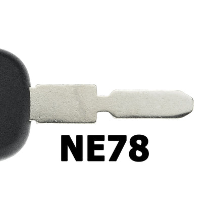 MT-KEY Auto Zünd Schlüssel Rohling NE78 + ID45 Transponder Wegfahrsperre kompatibel mit Peugeot 406 99-02