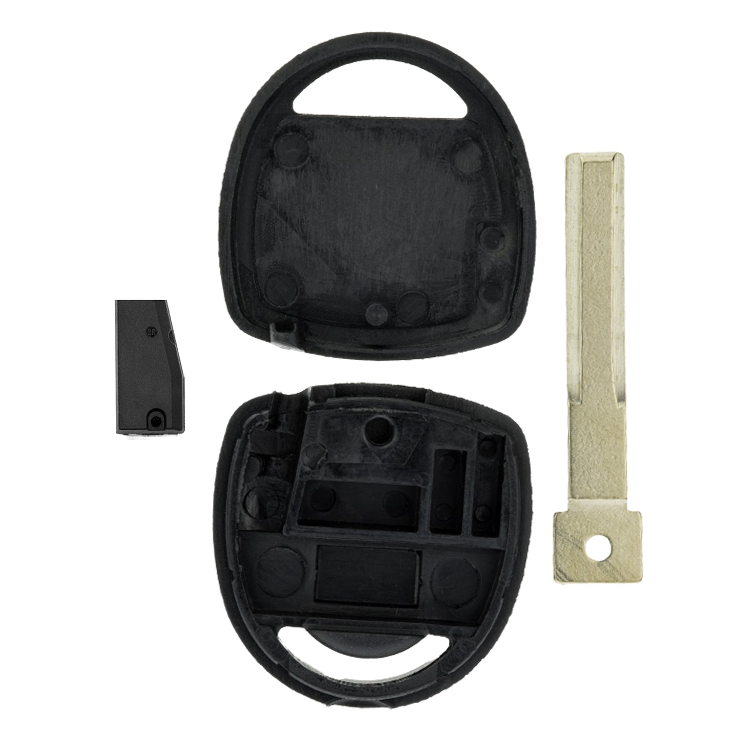 MT-KEY Auto Zünd Schlüssel Rohling HU43 + ID46 Transponder Wegfahrsperre kompatibel mit Opel Signum 03-08 Vectra C 02-08