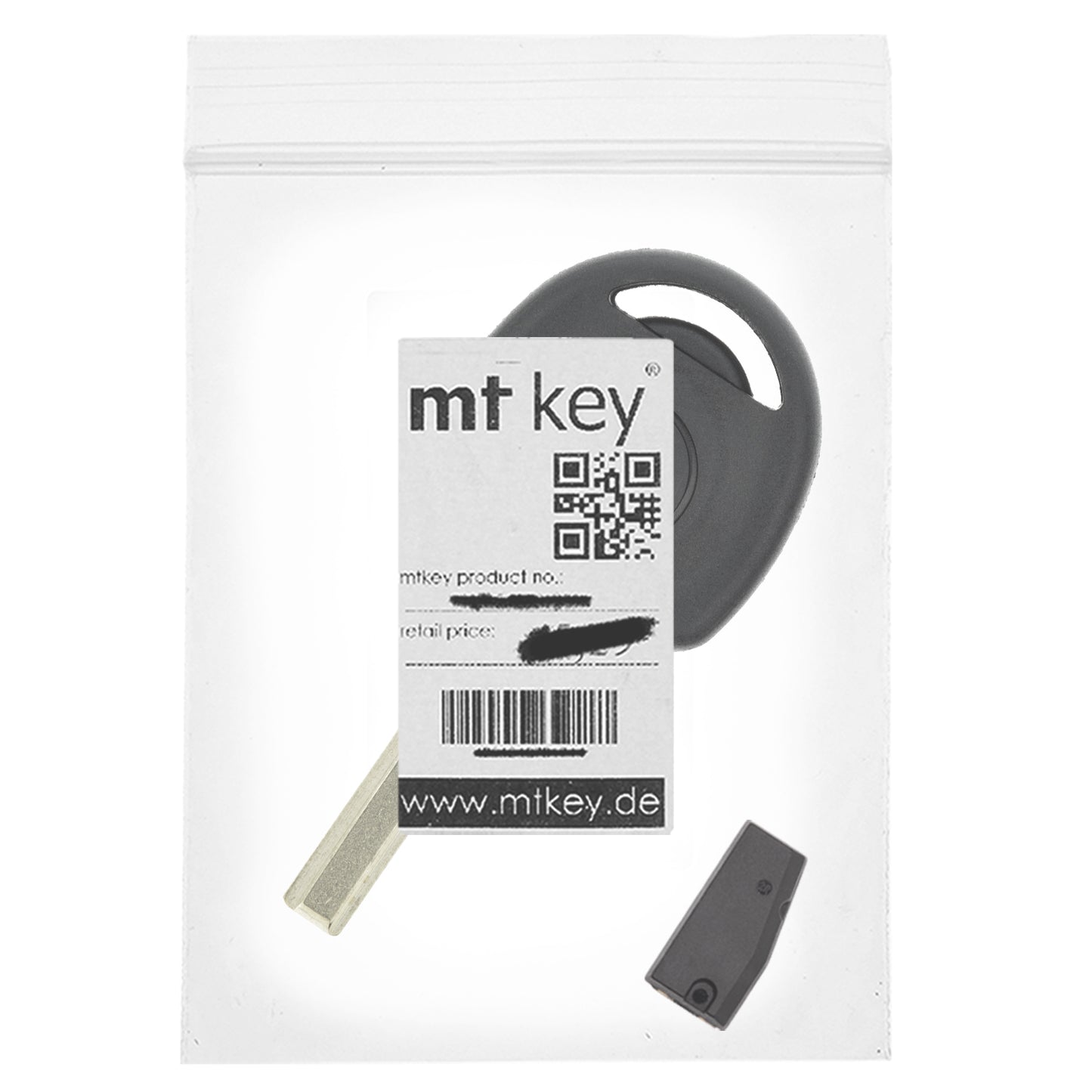 MT-KEY Auto Zünd Schlüssel Rohling HU43 + ID46 Transponder Wegfahrsperre kompatibel mit Opel Signum 03-08 Vectra C 02-08