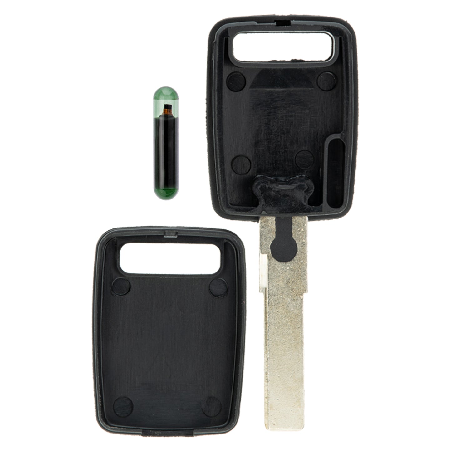 MT-KEY Auto Zünd Schlüssel Rohling HU66 + ID8E Transponder Wegfahrsperre kompatibel mit Audi A6 / S6 (C6 4F) 04-10 Allroad (C6 4F) 04-10 Q7 (4L) 06-15