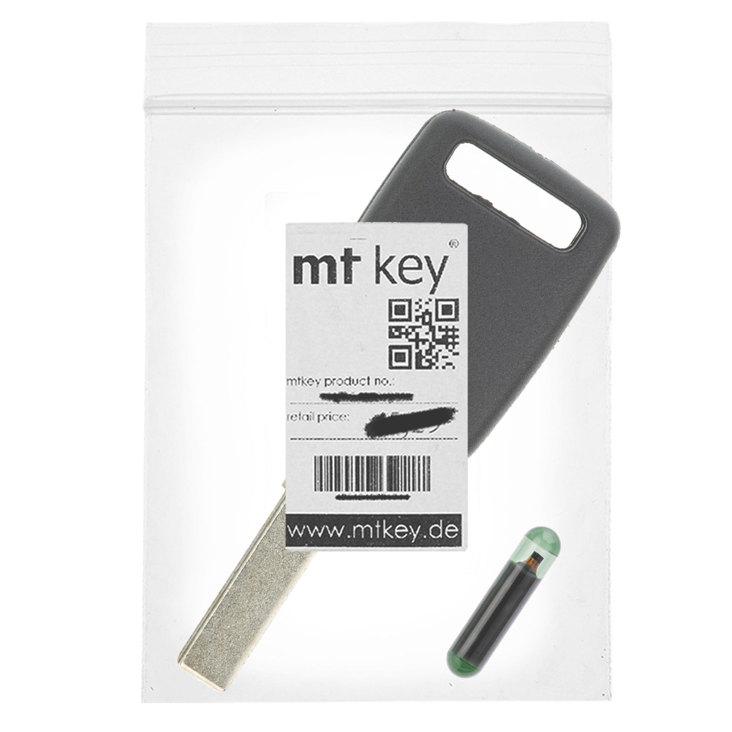 MT-KEY Auto Zünd Schlüssel Rohling HU66 + ID8E Transponder Wegfahrsperre kompatibel mit Audi A6 / S6 (C6 4F) 04-10 Allroad (C6 4F) 04-10 Q7 (4L) 06-15