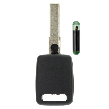 MT-KEY Auto Zünd Schlüssel Rohling HU66 + ID8E Transponder Wegfahrsperre kompatibel mit Audi A6 / S6 (C6 4F) 04-10 Allroad (C6 4F) 04-10 Q7 (4L) 06-15