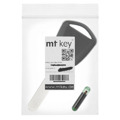 MT-KEY Auto Zünd Schlüssel Rohling HON66 + ID8E Transponder kompatibel mit Honda Accord VII 06-08 Fit 07-08 FR-V Modpf Ab 07 Jazz III Ge 06-08 Legend IV Kb1 Ab 07 S2000 Ap1 06-09 Stepwgn 05-09