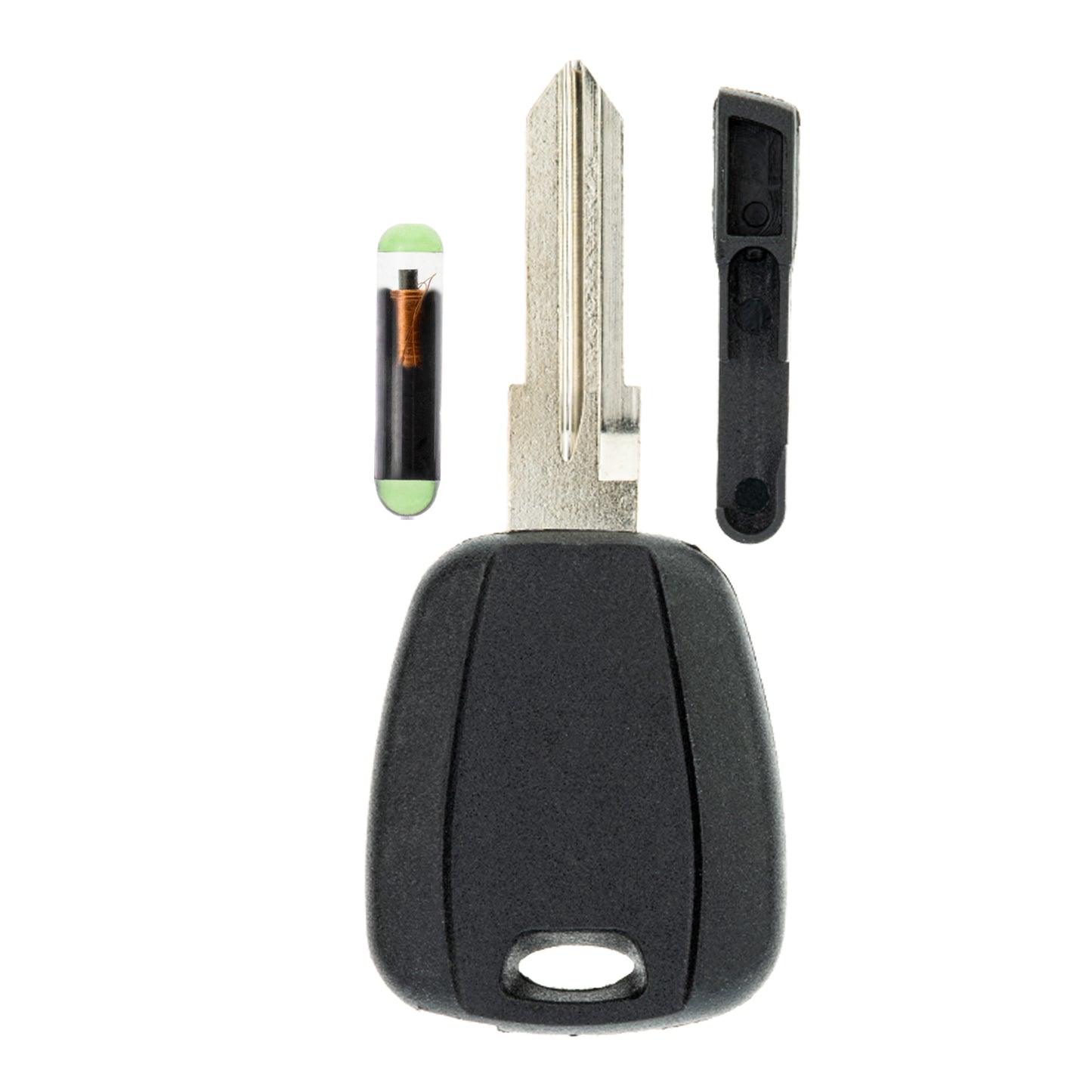 MT-KEY Auto Zünd Schlüssel Rohling GT15R + ID48 Transponder Wegfahrsperre kompatibel mit Fiat Multipla 98-10 Palio 02-07 Punto 188 99-05 Siena 178 Ab 02