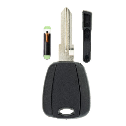 MT-KEY Auto Zünd Schlüssel Rohling GT15R + ID48 Transponder Wegfahrsperre kompatibel mit Fiat Multipla 98-10 Palio 02-07 Punto 188 99-05 Siena 178 Ab 02