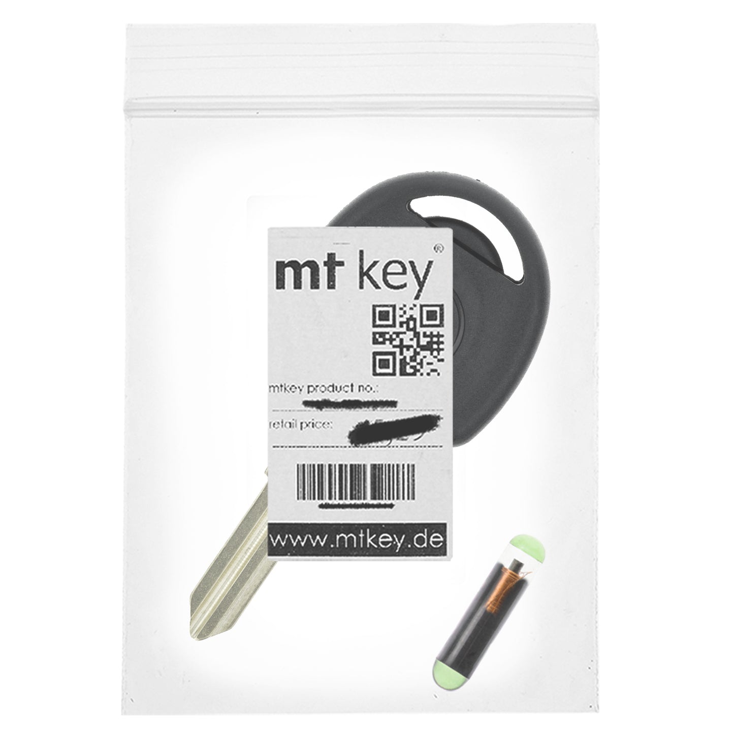 MT-KEY Auto Zünd Schlüssel Rohling GM15 + ID13 Transponder Wegfahrsperre kompatibel mit Isuzu Trooper 96-98 Opel Frontera 96-98