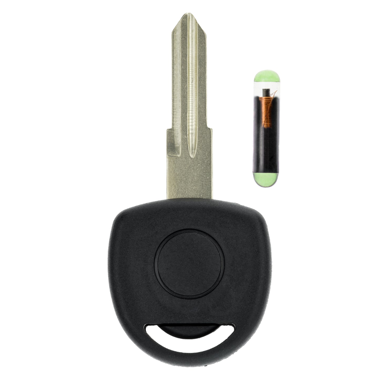 MT-KEY Auto Zünd Schlüssel Rohling GM15 + ID13 Transponder Wegfahrsperre kompatibel mit Isuzu Trooper 96-98 Opel Frontera 96-98