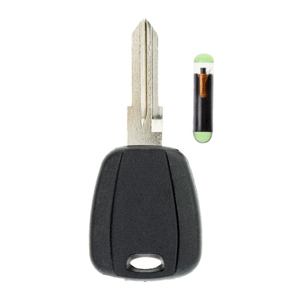 MT-KEY Auto Zünd Schlüssel Rohling GT15R + ID48 Transponder Wegfahrsperre kompatibel mit Fiat Multipla 98-10 Palio 02-07 Punto 188 99-05 Siena 178 Ab 02