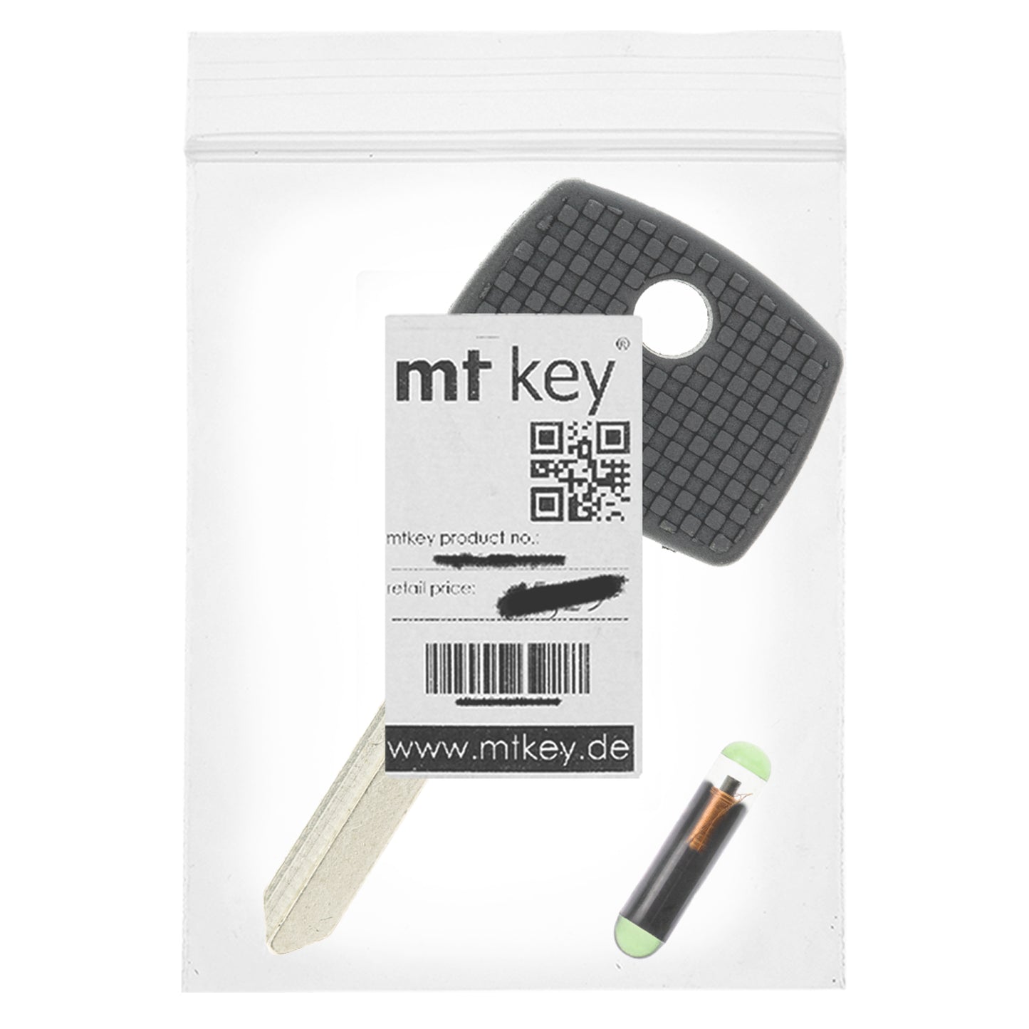 MT-KEY LKW Zünd Schlüssel Rohling YM15 + ID13 Transponder Wegfahrsperre kompatibel mit Mercedes Benz Actros Ab 97 VIto 97-03