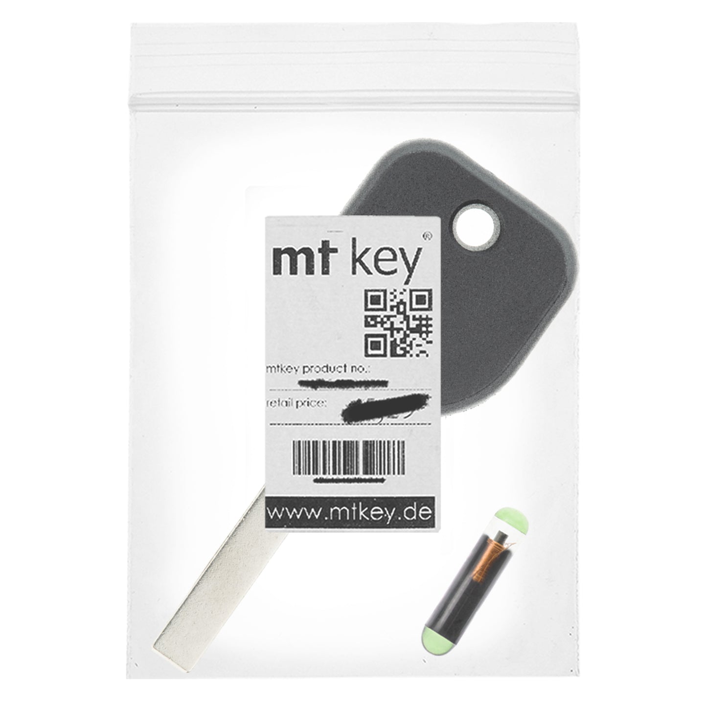 MT-KEY Auto Zünd Schlüssel Rohling HU100 + ID13 Transponder Wegfahrsperre kompatibel mit Buick Lacrosse 05-09