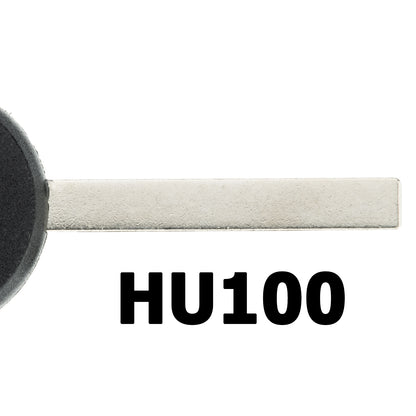 MT-KEY Auto Zünd Schlüssel Rohling HU100 + ID13 Transponder Wegfahrsperre kompatibel mit Buick Lacrosse 05-09