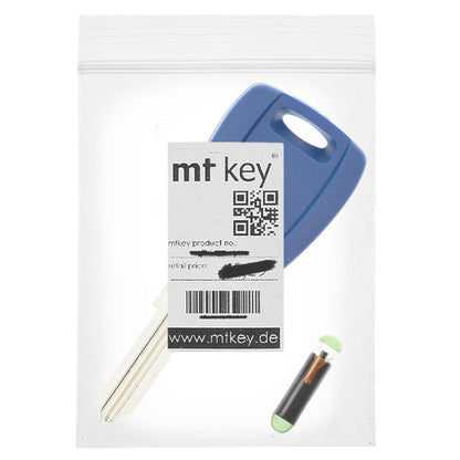 MT-KEY Auto Zünd Schlüssel Rohling GT10B + ID13 Transponder kompatibel mit Citroen Jumper I 230 96-02 Fiat Cinquecento 95-99 Ducato II 230 96-02 Panda I 141 95-03 Peugeot Boxer I 230 96-01