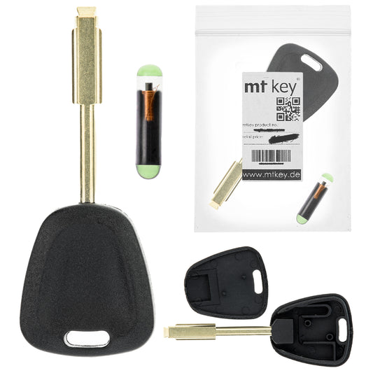 MT-KEY Auto Zünd Schlüssel Rohling TBE1 + ID13 Transponder Wegfahrsperre kompatibel mit Jaguar Sovereign 99-06 Xj 98-02