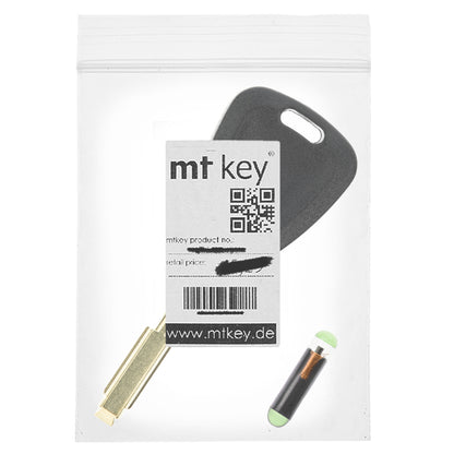 MT-KEY Auto Zünd Schlüssel Rohling TBE1 + ID13 Transponder Wegfahrsperre kompatibel mit Jaguar Sovereign 99-06 Xj 98-02