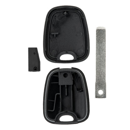 MT-KEY Auto Zünd Schlüssel Rohling VA2 + ID70 Transponder Wegfahrsperre kompatibel mit Peugeot 107 05-14 Toyota Aygo I 05-14