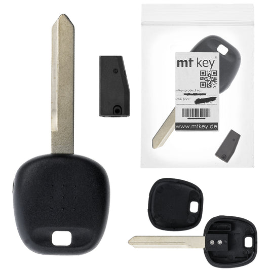 MT-KEY Auto Zünd Schlüssel Rohling TOY47 + ID70 Transponder Wegfahrsperre kompatibel mit Daihatsu Charade Ab 11 Toyota Auris (Eu) E150 Ab 06 Avensis T25 03-10 Corolla (S.Africa) Ab 08